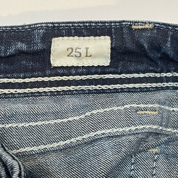 BKE Sabrina Flare Distressed Women's Jeans, 25x33 1/2, Multiple Rips Distress - Picture 12 of 14